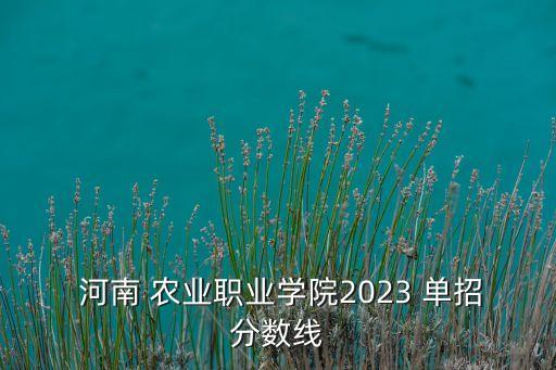 河南农业单招成绩怎么算