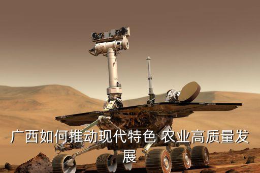 广西如何推动现代特色 农业高质量发展