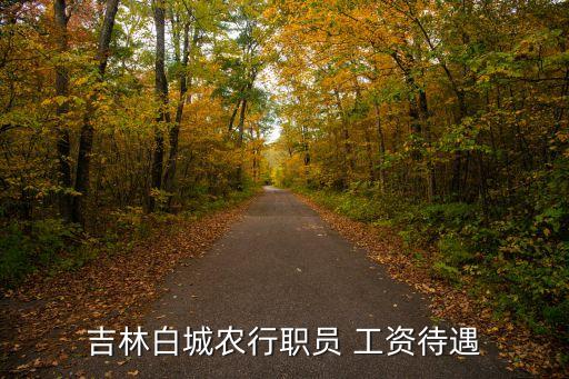 吉林白城农行职员 工资待遇