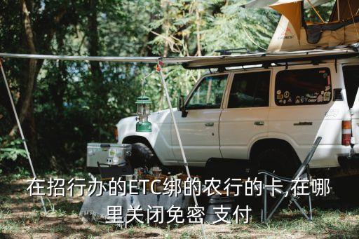 在招行办的ETC绑的农行的卡,在哪里关闭免密 支付