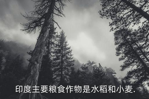 印度主要的农业产物是什么,印度发展农业的有利条件是什么