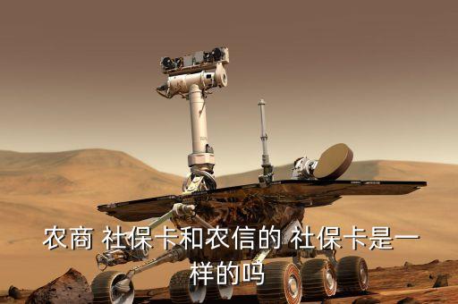 农商和农业社保有什么差别