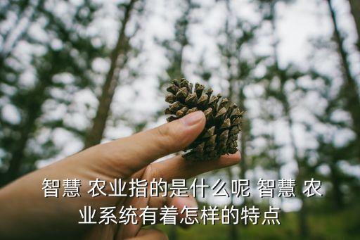  智慧 农业指的是什么呢 智慧 农业系统有着怎样的特点