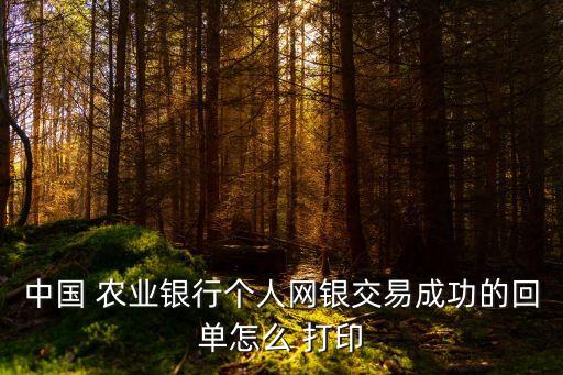 农业银行缴费单子怎么打印