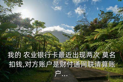 农业银行莫名扣钱怎么查