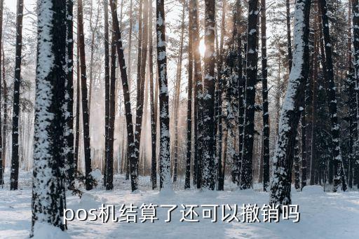 pos机结算了还可以撤销吗