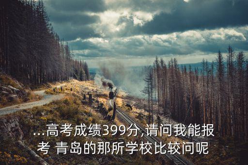 ...高考成绩399分,请问我能报考 青岛的那所学校比较问呢