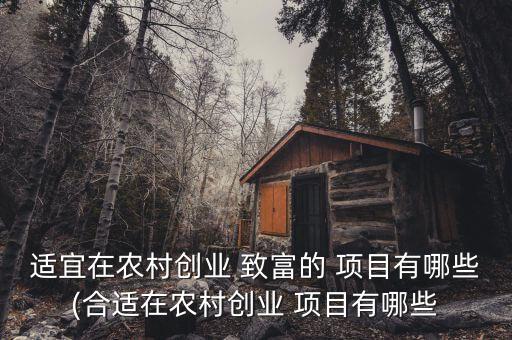 农业发展什么项目好致富,农业项目发展计划书