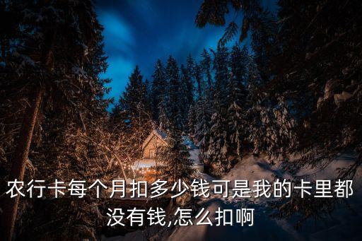 农业银行服务费怎么算