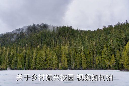 关于乡村振兴校园 视频如何拍