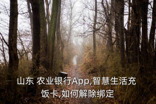 山东 农业银行App,智慧生活充 饭卡,如何解除绑定