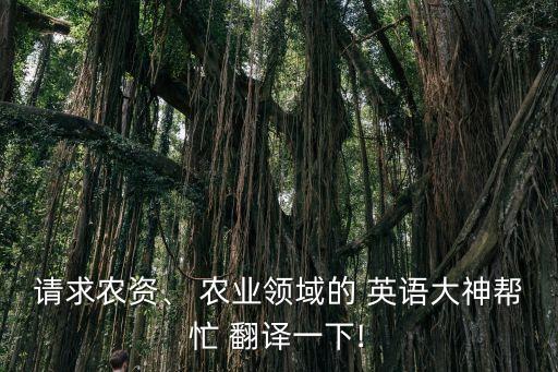 农业增加值怎么翻译成英语