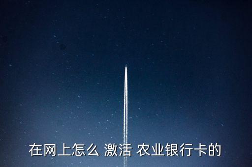 农业银行借借卡怎么激活
