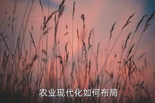 为什么要建农业现代示范区