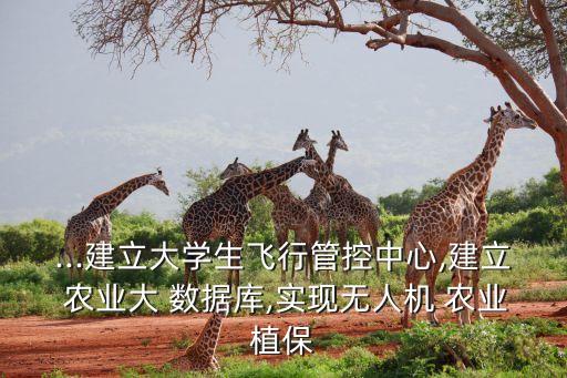 ...建立大学生飞行管控中心,建立 农业大 数据库,实现无人机 农业植保