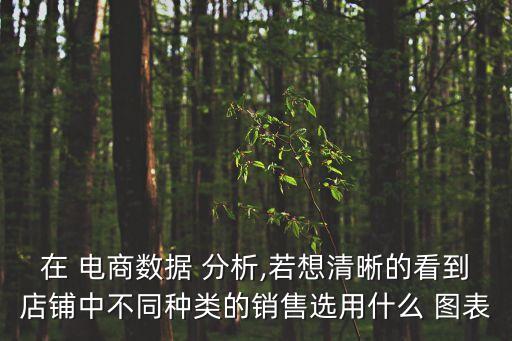 在 电商数据 分析,若想清晰的看到店铺中不同种类的销售选用什么 图表