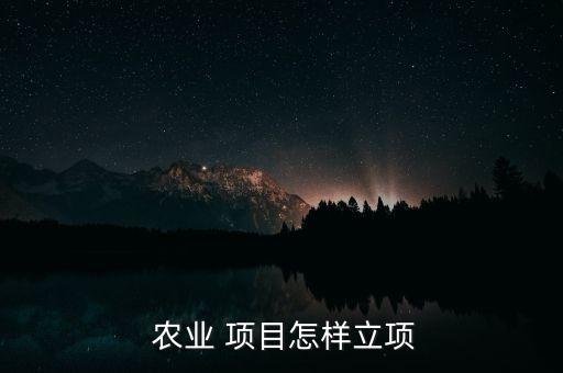 农业项目审报的流程是什么