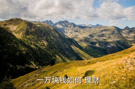 农业存款一万怎么理财划算