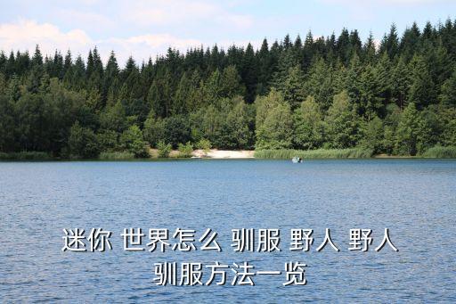 迷你世界怎么驯服农业野人