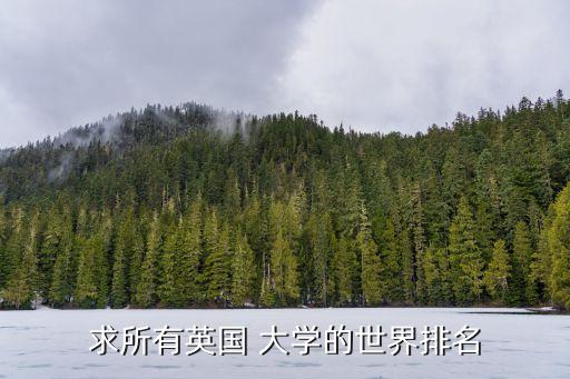 求所有英国 大学的世界排名