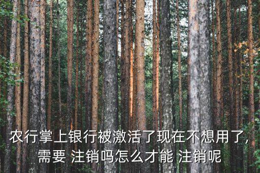 农业银行怎么注销账号吗