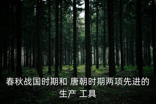 唐朝的两个农业工具叫什么,唐朝发明的两项农业工具是