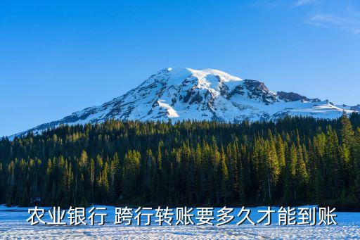 农业银行怎么跨行收款流程