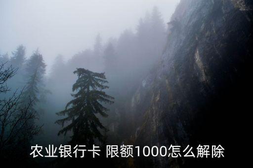 农业银行限额怎么恢复办卡