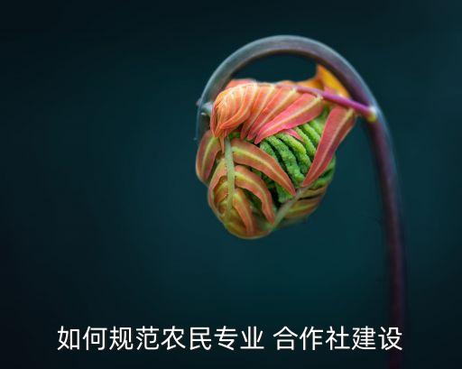 农业合作社怎么做才好