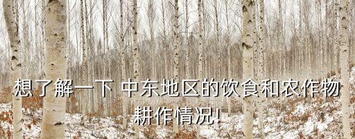 中东农业是什么农业类型,中东绿洲农业代表植物是什么