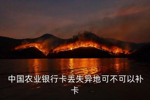 中国农业银行怎么补办