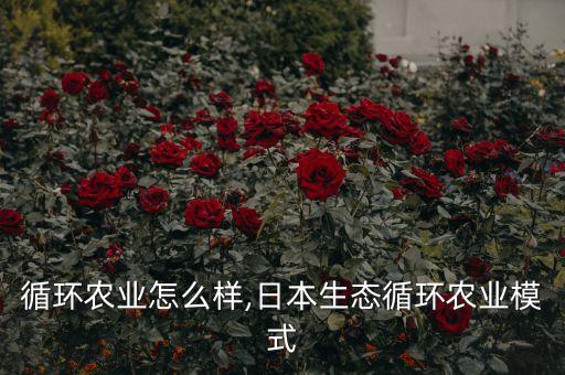 日本循环农业怎么样,日本生态循环农业模式
