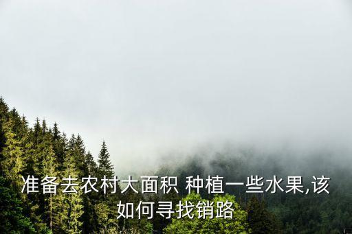 农业种植产品怎么销售