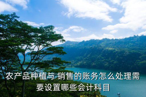 农业智能设备销售怎么做账