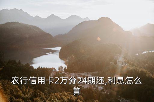 农业银行还款的金额怎么算