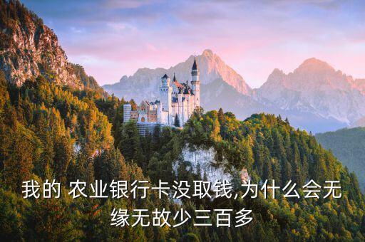 农业银行怎么好少钱