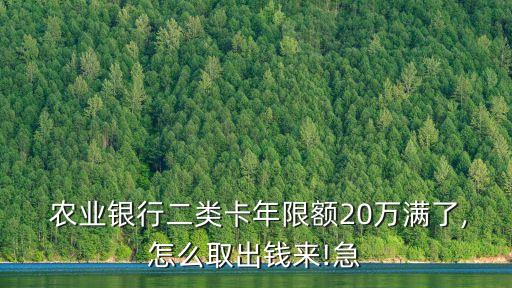 农业银行取款超限怎么解决