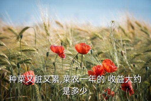 农业种植业收益怎么样