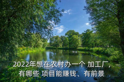 农业加工厂有什么好项目