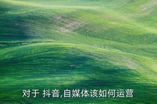 怎么运作抖音农业达人账户