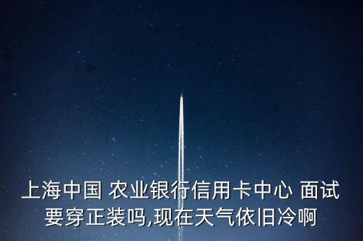 上海中国 农业银行信用卡中心 面试要穿正装吗,现在天气依旧冷啊