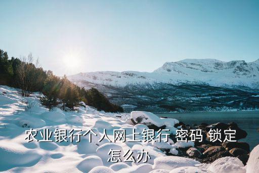 农业登录密码锁定怎么解锁