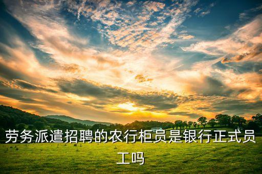 农业银行外包人员怎么样