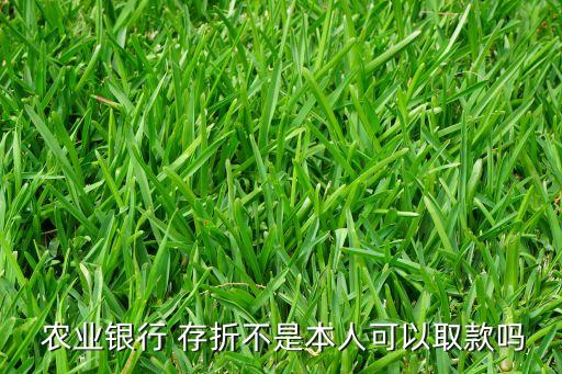 农业银行怎么用存折取钱