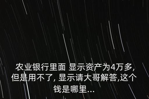 农业银行3万存款怎么显示