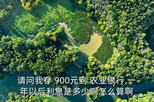 农业银行存900元怎么存,三万元存农业银行三年多少