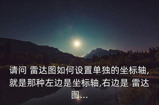 智慧农业雷达图怎么画