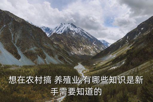 农业养殖的经验分享怎么写