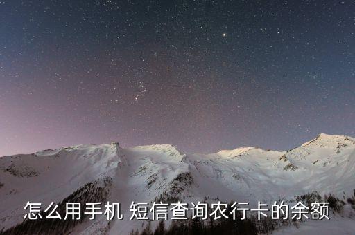 短信怎么查农业银行存款,农业银行咋查自己存款定期利息呢