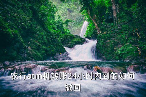 农行atm机转账24小时内到的如何撤回